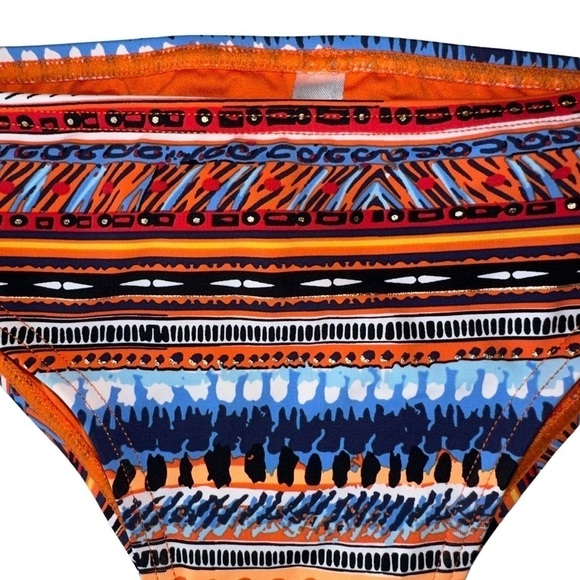 NWT LA VIE EN ROSE BIKINI BOTTOM SIZE S ORANGE SIDE BANDS - Picture 9 of 15